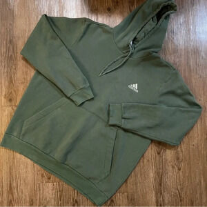 Adidas Men’s Essential Fleece Green Hoodie Size XL